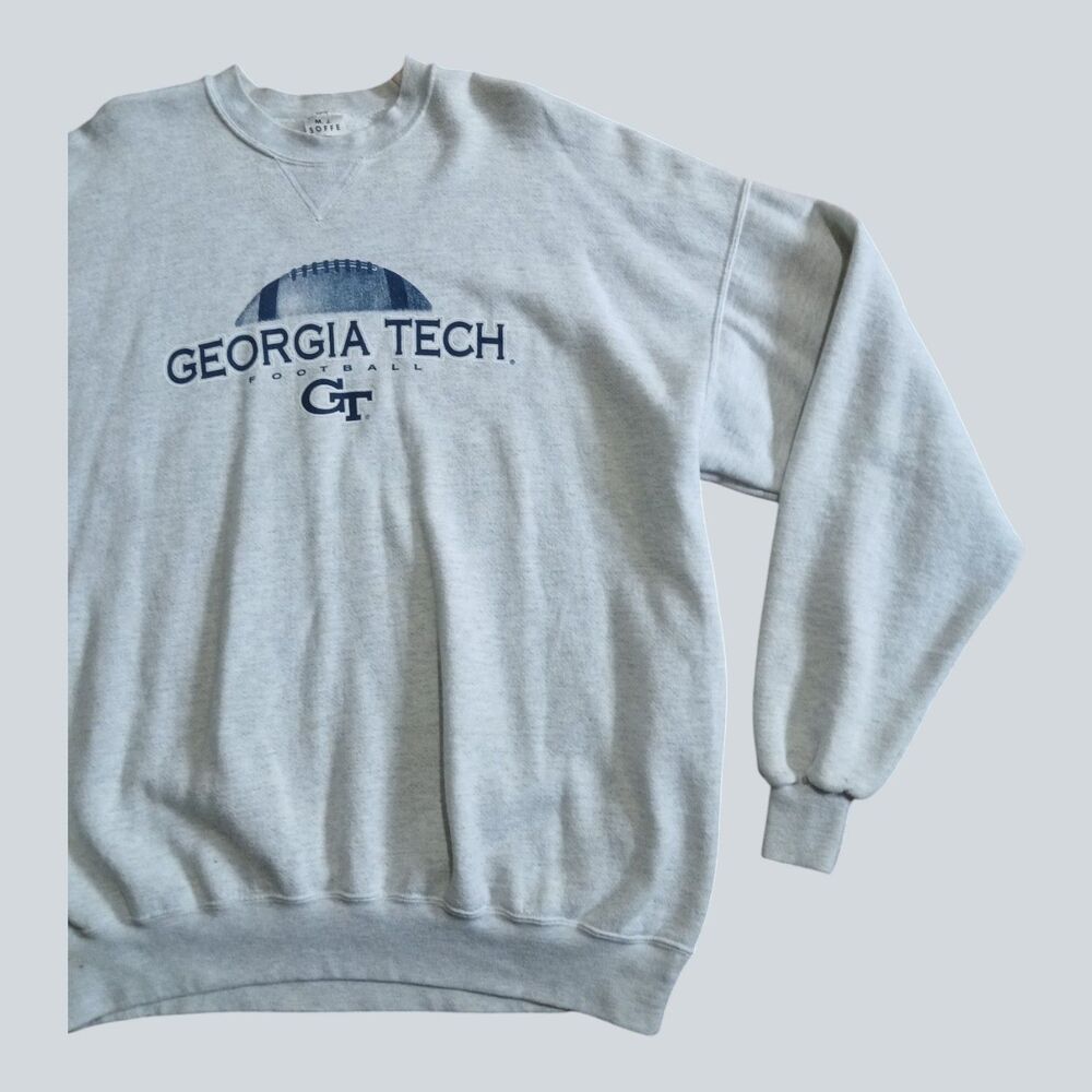 Georgia Tech Yellow Jackets Graphic Sweatshirt Gray Size 3XL M.J. Soffe - Picture 2 of 5